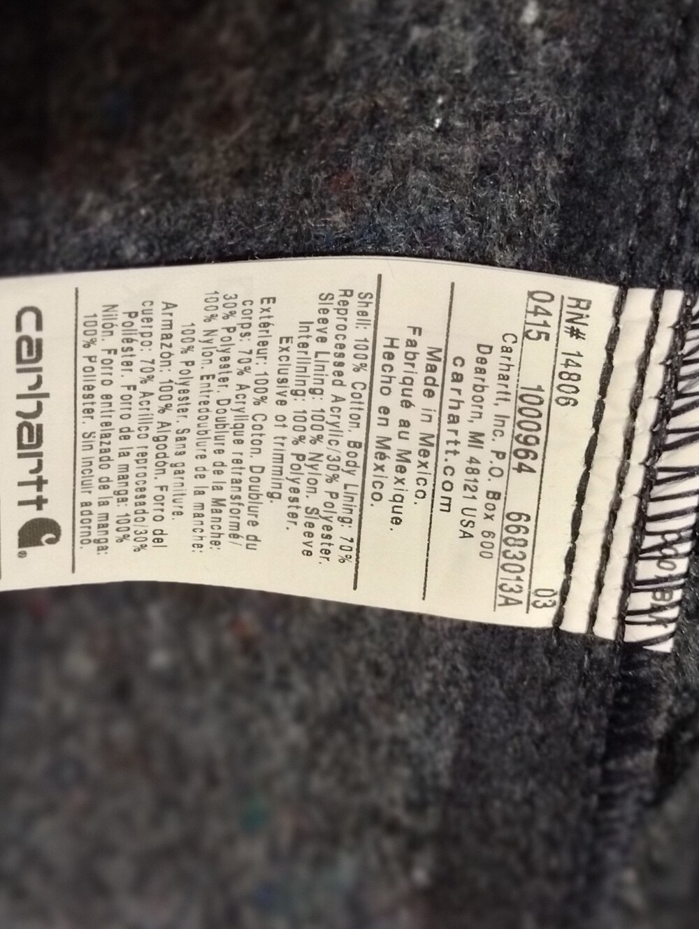 Vintage Carhartt Blanket Lined Chore Coat NWT XL - Picture 8 of 14